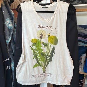 “Blow Me” urban outfitters cutoff tank M